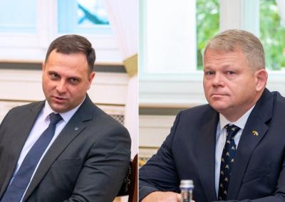 Ignas Hofmanas ir Andrius Palionis. Prezidentūros nuotr.